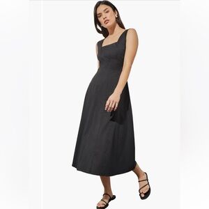 Ming Wang cotton blend fit & flare midi sundress